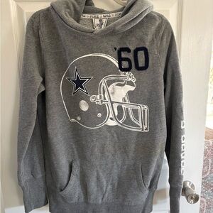 Victoria's Secret Gray Hoodie with Football Design